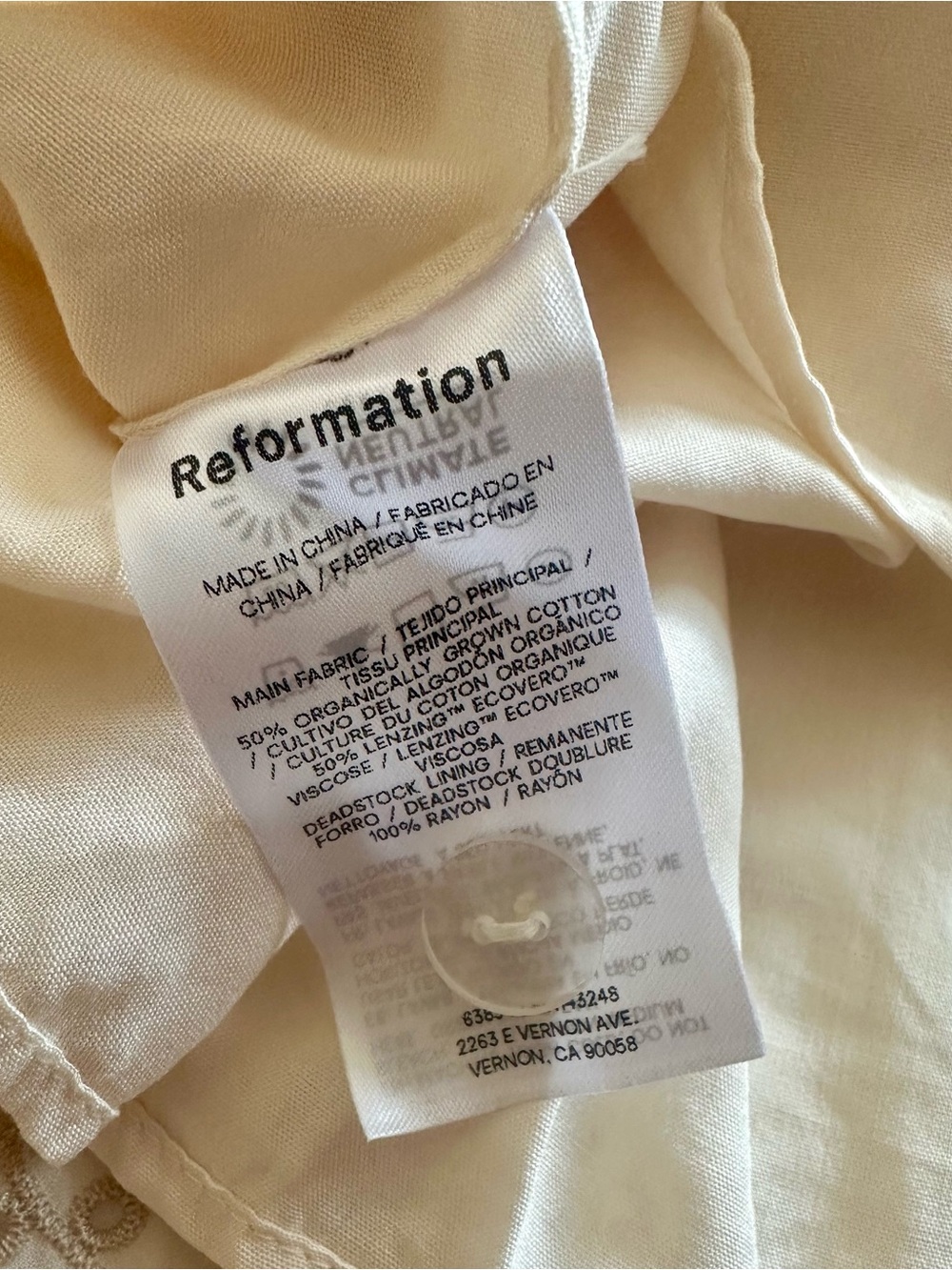 Reformation Tullia Dress Cream Beige Eyelet - Size 6 - New! - Picture 4 of 4